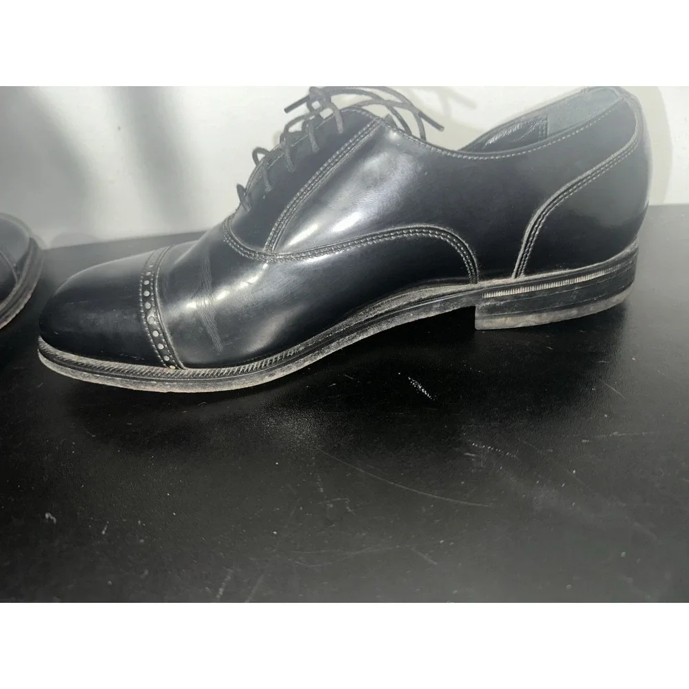 Florsheim Black Leather Dress Shoes Mens  Lexington Cap Toe Oxford 20382 Size 9